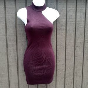 LF Seek the Label Burgundy Bandage/Bodycon Dress Small NWT